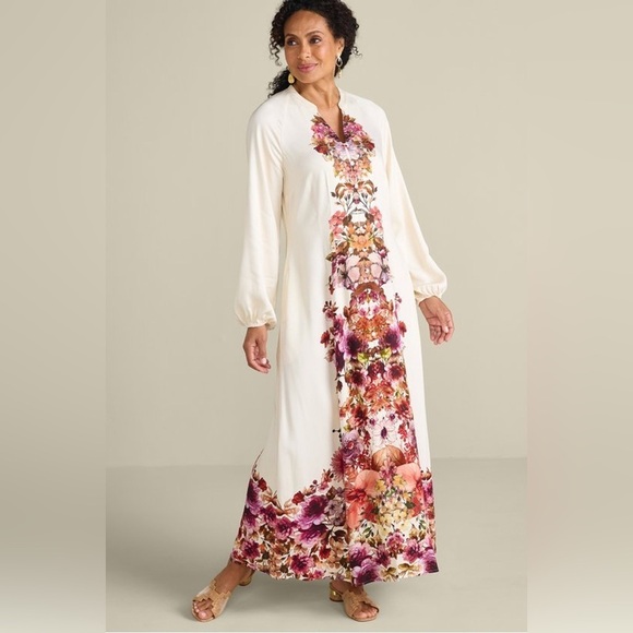 Soft Surroundings Paulette Shirtdress Sleeve Sundress Sz Medium NWT - Picture 2 of 14